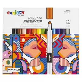 Astuccio 12 pennarelli Prisma colori assortiti Carioca Plus