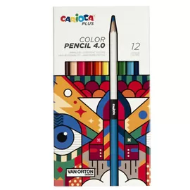 Astuccio 12 matite colorate assortiti Carioca Plus