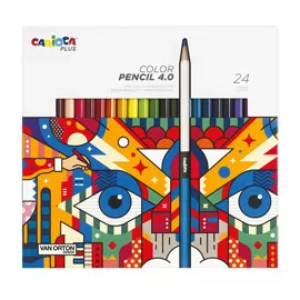Astuccio 24 matite colorate assortiti Carioca Plus
