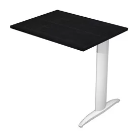 ALLUNGO REVERSIBILE DX/SX 80x60cm NERO VENATO gamba GRIGIO ALLUMINIO EASY
