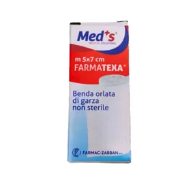 Scatola 12 bende di garza orlata 7cm x 5mt