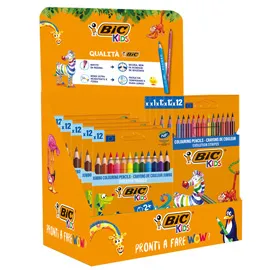 Espositore 24 astucci Kids Stripes + 25 astucci Kids Triangle Bic
