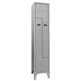 Armadio spogliatoio in metallo salvaspazio a 2 ante a L 40x50xH195cm grigio 717/