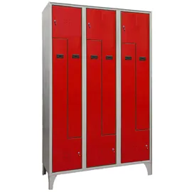 Armadio spogliatoio in metallo salvaspazio a 6 ante a L 120x50xH195cm grigio con