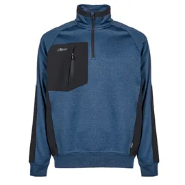 Felpa mezza zip Leeds tg L blu U-Power