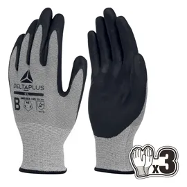 Pack 3 paia di guanti ANTITAGLIO VENICUTB07 Tg.08 grigio