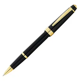 Penna roller Bailey Light punta F fusto nero/oro Cross