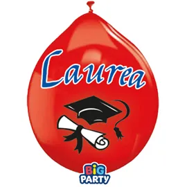 Busta 10 palloncini in lattice D26cm Laurea Big Party