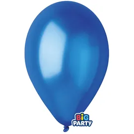 Busta 10 palloncini in lattice D30cm Blu Big Party