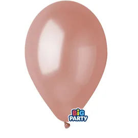 Busta 12 palloncini in lattice D26cm Metal Rosa gold Big Party