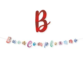Festone in cartoncino Buon compleanno Big Party
