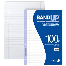 Ricambi forati rinforzati BandUP A4 100gr 40fg rigo di 3a BM