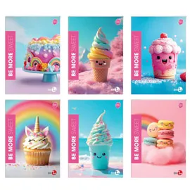 Maxiquaderno alta fogliazione A4 48fg+2 100gr rigo di 3a Be More Sweet BM