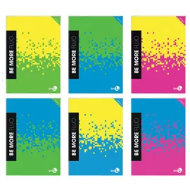 Maxiquaderno alta fogliazione A4 48fg+2 100gr 5mm Be More Fluo BM