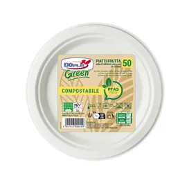 50 Piatti frutta D170mm biodegradabili e compostabili Dopla Green