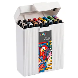 Astuccio 32 Sketch marker doppia punta colori assortiti Carioca Plus