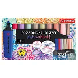 Deskset 10 evidenziatori Stabilo Boss NatureColors Wildflower