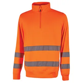 Felpa alta visibilitA' Felis mezza zip tg XXL arancio fluo U-Power