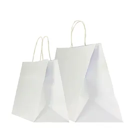 25 Shoppers in carta kraft 32x23x35cm Twisted XLarge bianco