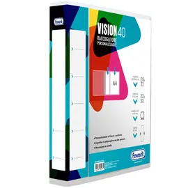 Raccoglitore personalizzabile Vision 22 x 30 cm 4 anelli a D 40 mm dorso 6 cm ne