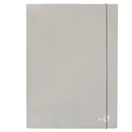 Cartellina 3 lembi con elastico dorso 1 cm, f.to A4 grigio chiaro BM