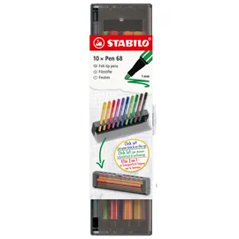 Click set 10 pennarelli Stabilo Pen 68 colori assortiti