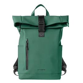 Zaino Roll-top Drop gomma antipioggia dim. 30x42x14cm verde InTempo
