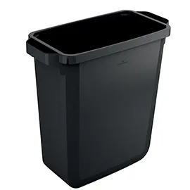 Bidone nero DURABIN rettangolare in PP con maniglie per il trasporto 60 lt Durab