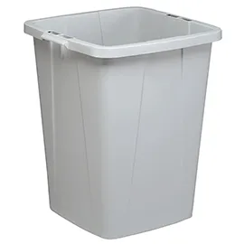 Bidone grigio DURABIN quadrato in PP con maniglie per il trasporto 90 lt Durable