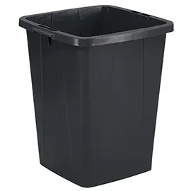 Bidone nero DURABIN quadrato in PP con maniglie per il trasporto 90 lt Durable