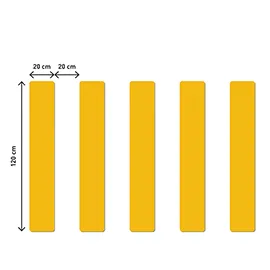 Conf. 5 pz di strisce pedonali adesive 200 x 1200 mm Durable