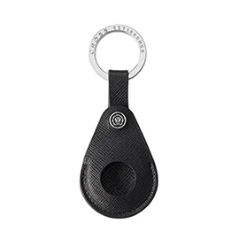 Portachiavi per Smart Tracker vera pelle Saffiano nero Cross