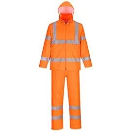 Completo antipioggia ripiegabile Hi-Vi tg L arancione fluo Portwest