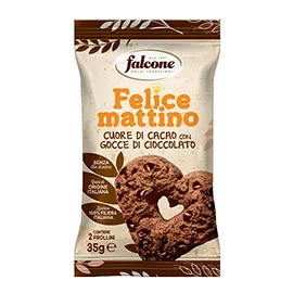 Cuore di cacao con gocce di cioccolato 35gr Falcone
