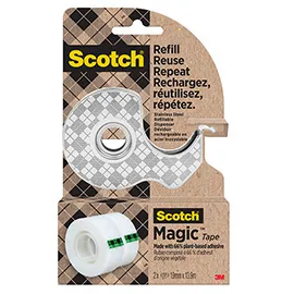 Dispenser in acciaio con 2 rotoli Scotch® Magic  19 mm x 13,9 m