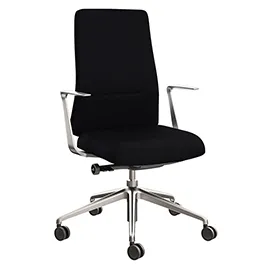 Poltrona direzionale c/bracc Bull BUB in ecopelle nero