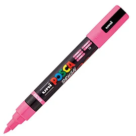 Marcatore Uni Posca PC5MBR punta brush 1.0 - 4.0mm rosa Uni Mitsubishi