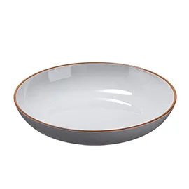 Piatto fondo rPET D22,2x4,4cm grigio Leone