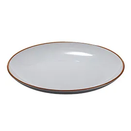 Piatto piano rPET D22x2,6cm grigio Leone