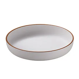 Piatto fondo rPET D21x3,8cm bianco Leone