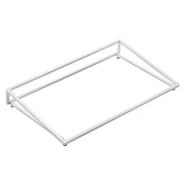 Supporto inclinato per vassoio 53x26,5x7cm metallo bianco Leone