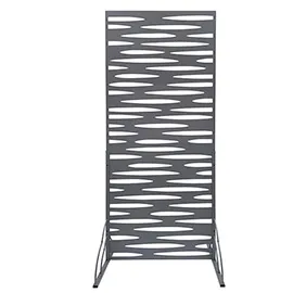 Pannello decorativo in metallo grigio con piadi laterali 80x180cm Verdemax