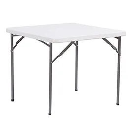 Tavolo Horeca quadrato bianco in HDPE 86x86x74cm Verdelook