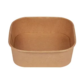 Conf 50 Bowl quadrate 900ml 17x17cm avana Signor Bio