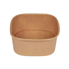 Conf 50 Bowl quadrate 600ml 13x13cm avana Signor Bio