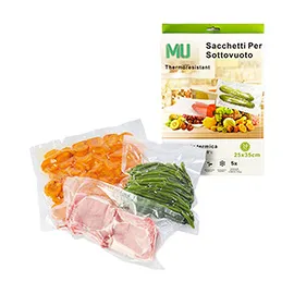 Conf. 30 sacchetti alimenti per sigillatrice sottovuoto 25x35cm Mulin