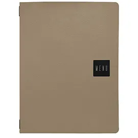 Portamenu A4 con elastico 12 facciate BEIGE scritta MENU Stilcasa