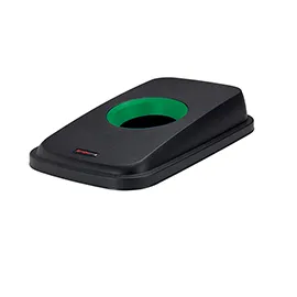 Coperchio per cestino SELECTO con foro nero/verde Rotho