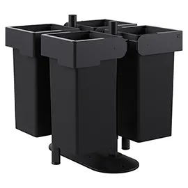 Portarifiuti quadruplo su base con contenitori 73+73+73+73lt Stilcasa