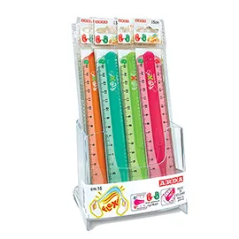 Expo 15pz righello Flexi 15cm colori assortiti Arda